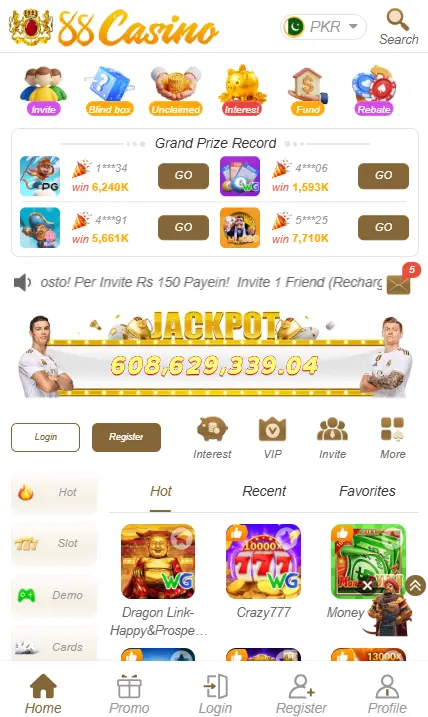 88Casino Game APK Download Layout